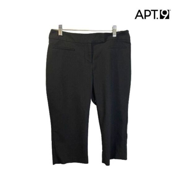 APT. 9 Women's Solid Flat‎ Front Straight-Leg Capri Pants - Picture 1 of 4
